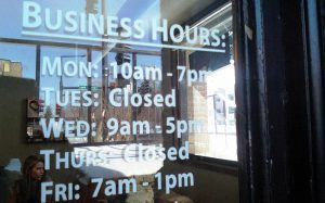 White Stone Sign Replacement hours of operation sign 300x187